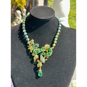 NWT Authentic Heidi Daus Secret Serphant Snake Statement Necklace
